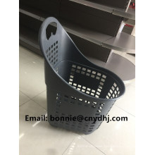 Store Mall Plastic Double Handle Supermarket Shopping Basket Trolley